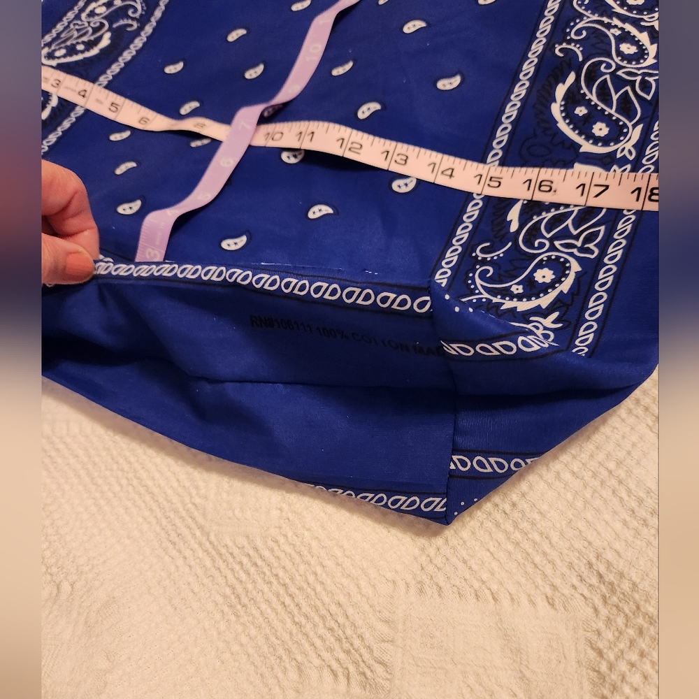 Blue Bandana-Print Tote Bag - Picture 4 of 5